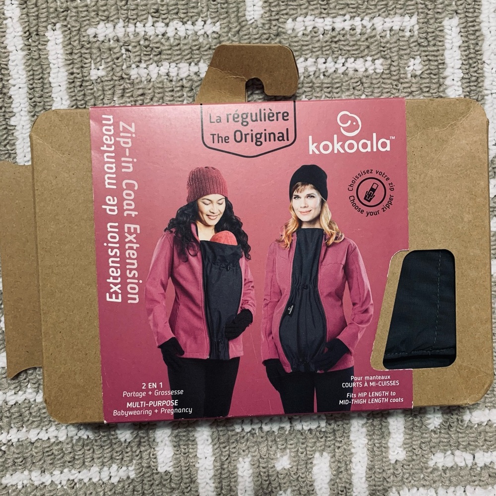 Zip-in coat extension, maternity